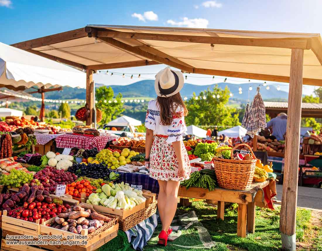 Vasvar - symbolisch Bauernmarkt, Piac